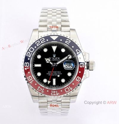 Clone Rolex GMT-Master ii Pepsi Watch 126710blro Stainless Steel Jubilee Strap